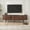 Walnut(54"), variant on 55" TV Stand with Drawer and Shelves fit 45"- 60" TVs. Farmhouse Modern TV Stand, Boho Wood Entertainment Center for Living Room and Bedroom, Media Console and Modern TV Console Table, Walnut