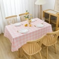 thumbnail image 2 of Nappe à Carreaux Vichy Rose 60 Pouces x 120 Pouces Nappe Rectangulaire – Nappe Oblongue Rose et Blanche à Carreaux Buffalo Plaid en Polyester, Lavable, Réutilisable, Résistante à l'Eau pour Fête, Cuisine, Salle à Manger, 2 of 6