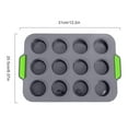 thumbnail image 3 of Gifts Dianli Silicone Baking Mold Round 12-Cavity Nonstick Muffin Cake Tray Chocolate Cookie Mold Reusable Heat Resistant Pan for Oven Cupcakes Pizza Dessert Baking Trending Picks Under Budget, 3 of 3