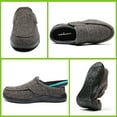 thumbnail image 2 of OrthoComfoot Mens Slippers with Arch Support Plantar Fasciitis Orthopedic House Shoes Slip On Moccasin Slippers for Indoor Outdoor, 2 of 6