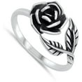 thumbnail image 4 of Vintage Rose Romance Love Valentine Ring .925 Sterling Silver Band Jewelry Female Male Unisex Size 5, 4 of 4