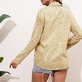 thumbnail image 6 of Gold Women's Short Sleeve T-shirt, Women'S Carnival Spring And Autumn Summer Long Sleeve Fashionable Sequin Lapel Solid Color Casual Shirt,Women's Short sleeve T-shirt XL, 6 of 6
