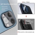 thumbnail image 4 of Protecteur d'Objectif de Caméra 2 Pack Compatible avec iPhone 13 Pro/13Pro Max Accessoires Trempé Protecteur d'Écran en Verre Choc / Étanche, Résistant aux Éclats / Rayures, Cas Amical, Graphite Ultra Clair, 4 of 5