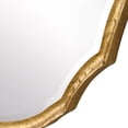 thumbnail image 2 of 36 Inch Wood Wall Mirror, Oval Shape, Concave Surface, Gold, Saltoro Sherpi, 2 of 5