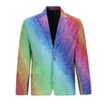 thumbnail image 5 of WXLWZYWL Men's Casual Blazer Jacket Plus Size Notch Lapel Lightweight Gradient Sport Coats Suit Jacket for Wedding Prom Party, 5 of 5