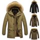 thumbnail image 4 of Abrigos Parkas de Manga Larga Para Hombres Sólidos Casuales En Espesamiento de Espesamiento de La Cremallera Abrigos de Bolsillo Odeerbi ODB-4, 4 of 4
