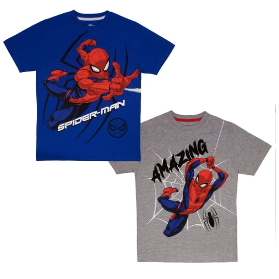 Marvel Spider-Man Graphic T-Shirt 2-Pack (Little Boys & Big Boys) Sizes 4–16