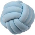 thumbnail image 1 of Cojín redondo con forma de bola de nudo, para decoración de habitación de niños, juguete calmante para aliviar el estrés (azul claro, 22 cm), 1 of 5