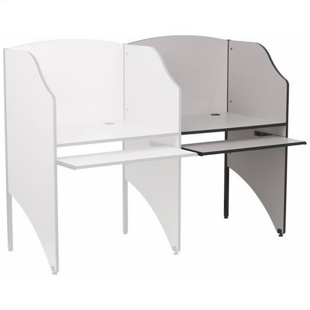 Flash Furniture Étude Carrel en Gris Nébuleuse