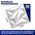 thumbnail image 2 of Art3dwallpanels Paquete de 50 paneles de pared 3D de diamante de PVC 30 x 30 cm, 2 of 9