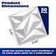 thumbnail image 2 of Art3dwallpanels Paquete de 50 paneles de pared 3D de diamante de PVC 30 x 30 cm, 2 of 9