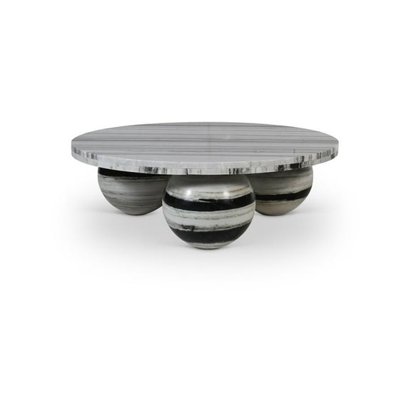 Meridian Furniture Spherical Panda Marble Coffee Table