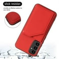 thumbnail image 5 of ELEHOLD for Samsung Galaxy A54 5G PU Leather Wallet Case with Card Holders Wrist Lanyard Handstrap Kickstand Function Shockproof Protective Wallet Cover for Samsung A54 5G,Red, 5 of 7