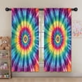 thumbnail image 5 of Blackout Kids Curtains,Colorful Tie Dye Mandala Pattern Childrens Insulated Curtains Set Of 2,Bedroom Essentials,Toddler Room Decor 52"x63", 5 of 5
