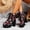 Black, variant on Women's Slip on Ankle Boots, Fall Winter Halloween Print High Heel Platform Short Boots with Breathable Lining and Cushion Sole, Trendy Holiday Footwear for Party Daily Wear