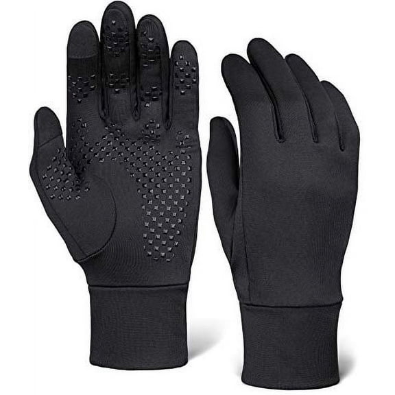 OutdoorEssentials Touch Screen Running Gloves - Cold Weather Black Gloves - Mens Winter Gloves, Gloves for Women Cold Weather
