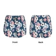 thumbnail image 3 of Daiia Flowers Pattern Women's 2 in 1 Running Shorts - Lightweight Athletic Workout Gym Yoga Shorts Liner with Phone Pockets-Large, 3 of 7