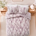 thumbnail image 4 of Regency Heights Full/Queen Size Comforter Set, Fluffy Ribbed Plush Comforter Set, 3-Piece Bedding Set, Purple Tie Dye, 4 of 11