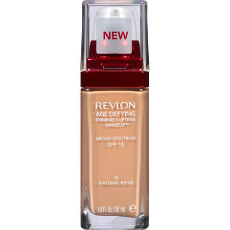 Revlon Age Defying Firming + Lifting Makeup, 35 Natural Beige, 1 fl oz