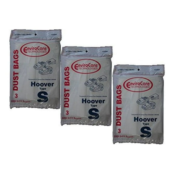 Replacement Part For Hoover 9 bags (3 pkgs) Type S Vacuum Cleaner Bags 43655097, 4010064S, 4010344S, 43655093, 4010100S