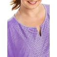 thumbnail image 6 of JMS by Hanes Women's Plus Size Slub Crochet Bib Tunic, 6 of 7