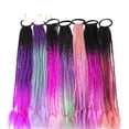 thumbnail image 2 of Coleta trenzada de Color degradado para mujer, banda elástica para el cabello, banda de goma, accesorios para el cabello, diadema para peluca, 60cm, Color de cabello Gr, 2 of 4