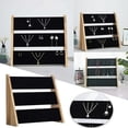 thumbnail image 1 of Wooden Jewelry Display Stand Double Layer Organizer for Necklace Bracelet Earrings Storage Rack Home Store Trade Show, 1 of 3