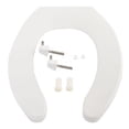 thumbnail image 2 of asiento para baño permajuste sin tapa alargado blanco plástico, 2 of 6
