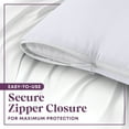 thumbnail image 3 of CirclesHome Pillow Protectors 4 Pack Standard Zippered - 100% Cotton Breathable Pillowcases - Protects Pillows from Dirt, Dust and Debris (Standard - Set of 4 - 20x26), 3 of 8