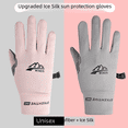 thumbnail image 5 of Guantes de seda de hielo de verano con protección solar para ciclismo para hombre, finos, antideslizantes, para conducir, con fugas, para llevar a cabo, para pescar, con medio dedo, para mujer, 5 of 5