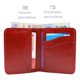 thumbnail image 4 of Cartera Hombre Piel Genuina Pull Up Ligero Curvas rojo, 4 of 11