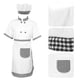 thumbnail image 4 of FELTECHELECTR 1 juego de delantal de cocina para niño, gorro de chef, disfraz para juego de rol, gorro y delantal., 4 of 6