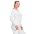 thumbnail image 5 of HEAL+WEAR Women's Long Sleeve Underscrub Shirt Lightweight Stretch 4-Way Stretch Base Layer for Nurse Beauty Salon Workwear Clinical Scrubs Layering Tee, 5 of 7