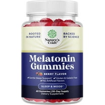 Natures Craft Melatonin Gummies, 5mg Natural Sleep Aid Gummies Supplement for Adults, 60 Count