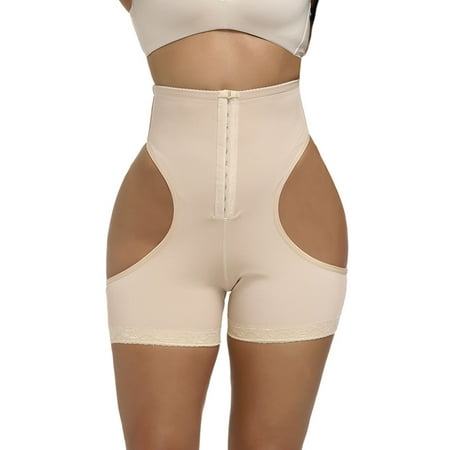 

HeJx Single-breasted High Elastic High Waist Tummy Control Butt Lifter Shapewear Shorts Waist Trainer for Party