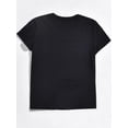 thumbnail image 3 of Camisetas con diseño gráfico para mujer, playera corta, clásico, estética, ropa de verano de los 90Rose Print Casual Sports Tee, Fashionable Short Sleeves Workout T-shirt Top, Women's ActivewearFat, 3 of 7