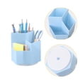 thumbnail image 5 of Clearance Office&Craft&Stationery under $5,360° Rotating Pen Holder 3 Grid Pen Holder Holder Office Supplies Storage Desktop Arrangement Cute Pencil Cup Pot For Home Office, 5 of 9