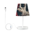 thumbnail image 3 of Flowers in Skeleton Face LED Desk Lamp Table Lamp USB Bedside Nightstand Small Lamp for Bedroom Living Room Kids Room, 3 of 8