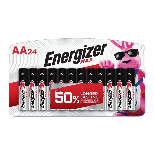 Pilas AA Energizer, pilas alcalinas máximas doble A, 24 unidades