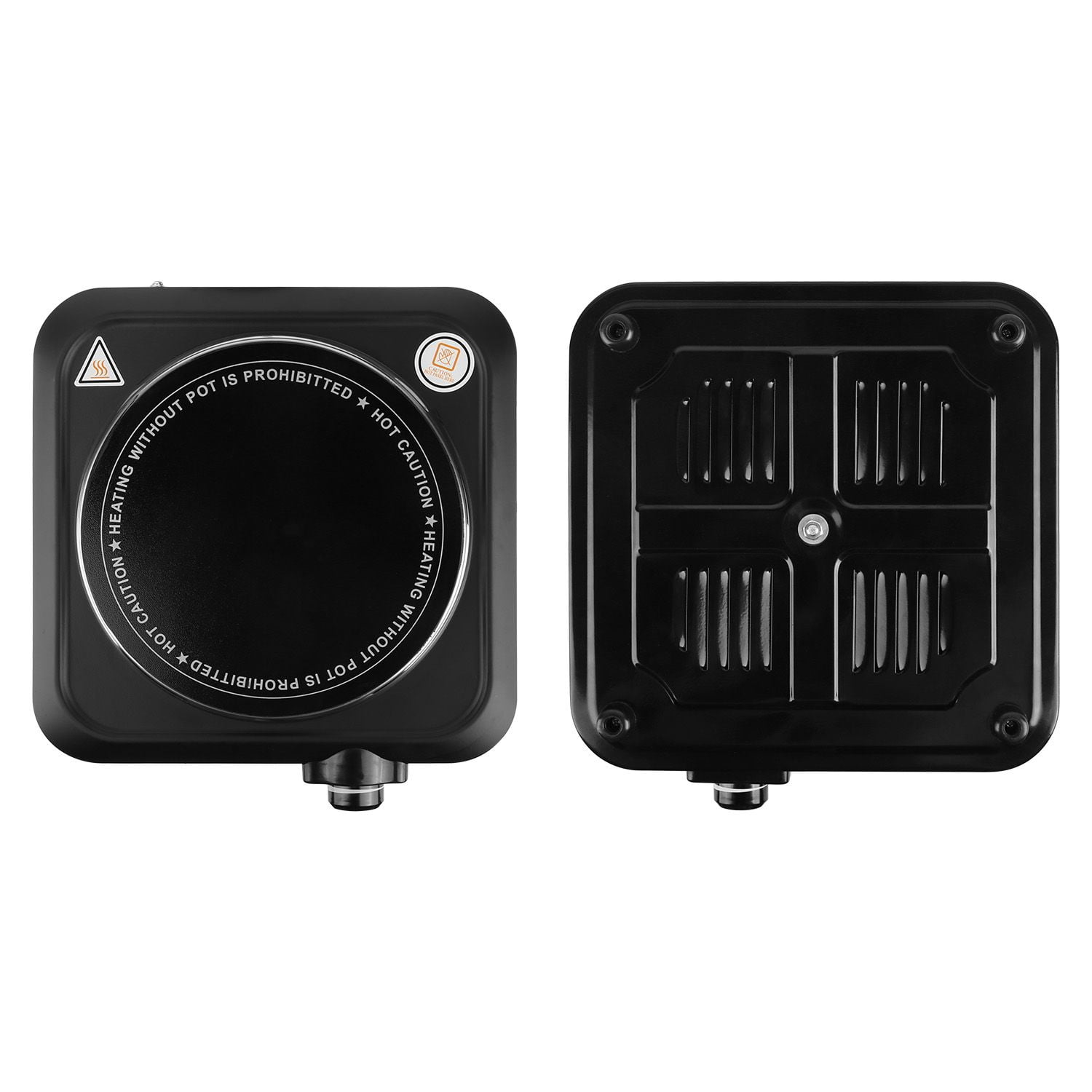 1000W Electric Infrared Single Burner Portable Heating Hot Plate Stove Countertop RV Hotplate with 7.5' Glass Cooktop Stepless Temperature Adjustments for Home RV Camp