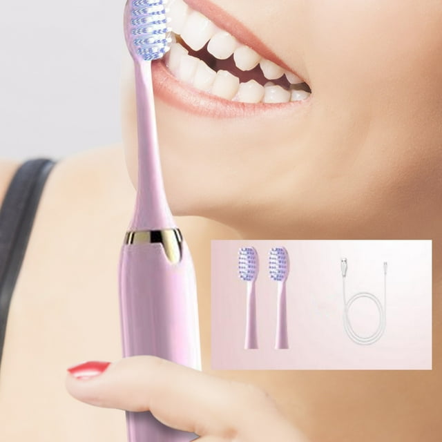 Binmer Toothbrush, Toothbrush With 3 Brush Heads, Smart 5-speed Timer Toothbrush IPX7