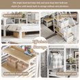 thumbnail image 5 of DTTRA Twin Over Twin Triple Bunk Bed, Heavy Duty Metal Frame with Storage Stairs, White, 5 of 8