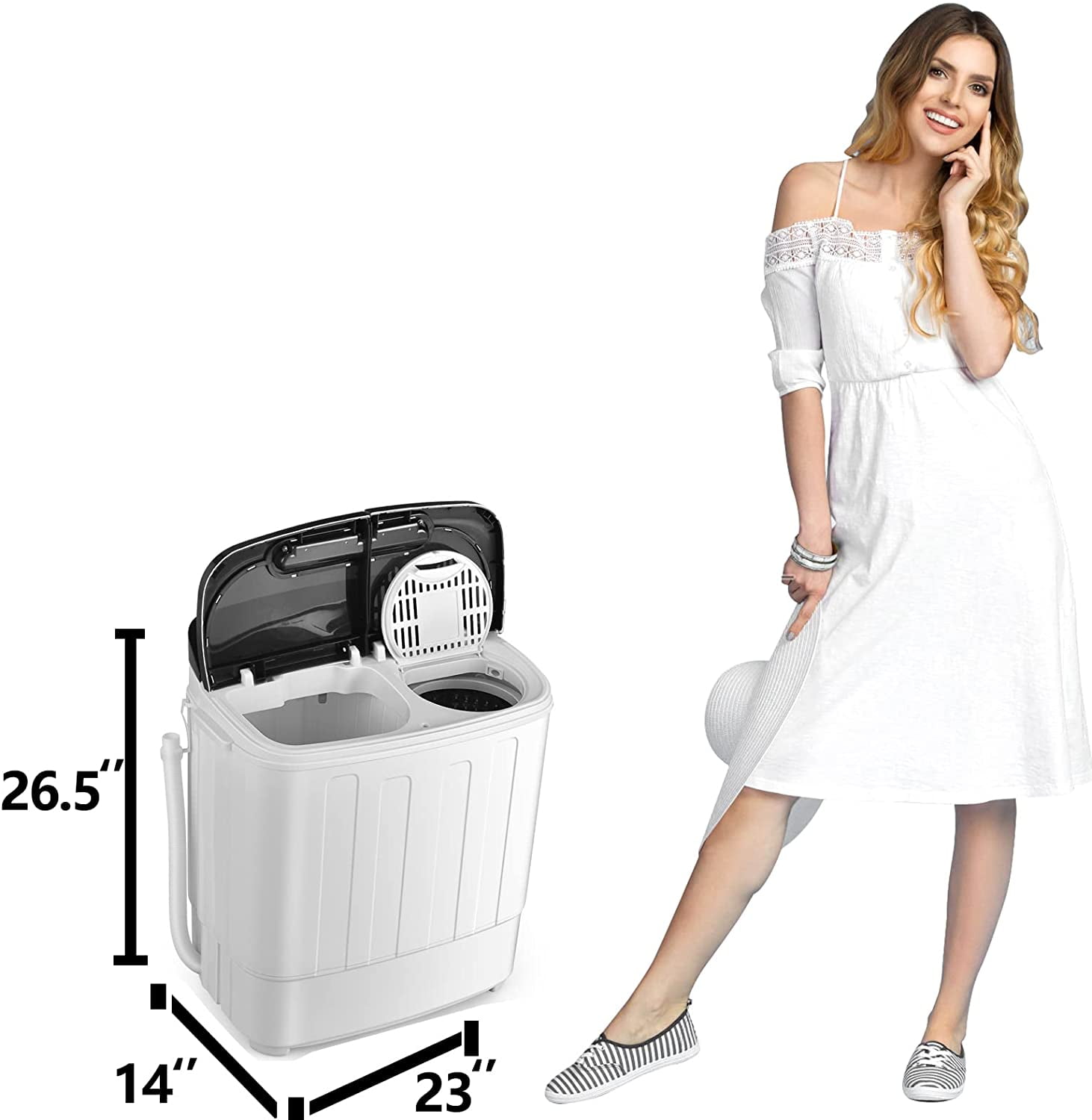 Free shipping Mini Washing Machine, XPB36-1208-Black, Black - AliExpress
