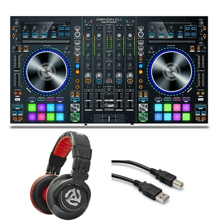 Denon MC7000 Professional Serato DJ Controller & Mixer + DJ Headphone +USB (Best Entry Level Dj Controller)