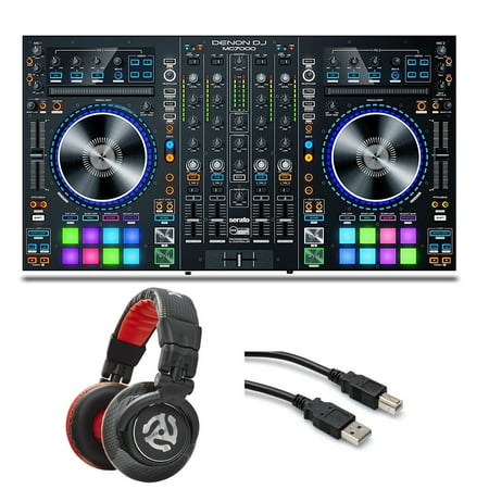 - Denon MC7000 Professional Serato DJ Controller & Mixer + DJ Headphone +USB Cable
