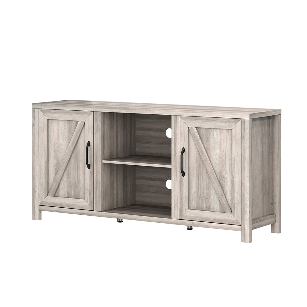 Kadyn 59 Inch Modern Farmhouse Double Doors TV Stand, Wood TV Entertainment Center with Adjustable Shelves, Modern TV Console for TVs up to 65 Inches, Grey Walnut Kadyn 59 Inch Modern Farmhouse Double Doors TV Stand, Wood TV Entertainment Center with Adjustable Shelves, Modern TV Console for TVs up to 65 Inches, Grey Walnut