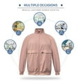 thumbnail image 6 of VIAOLI Scrub Jackets for Women Long Sleeve Zip Front Coat Soft Stretch Womens Scrubs Workwear Lapel Track Jacket, 6 of 6
