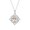 Champagne, variant on Witches Knot Necklace for Women, 925 Sterling Silver Celtic Knot Pendant with Sparkling Cubic Zircon, Birhstone Jewelry Birthday Christmas Gift for Mother Wife Daughter