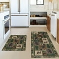 thumbnail image 2 of Kitchen Rugs and Mats Sets of 2,Western Texas Wildlife Retreat Kitchen Decoration Non-Slip Absorbent Mats for Sink Waterproof Runner Rug for Laundry Room,17x30+17x48inch, 2 of 6
