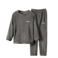 thumbnail image 3 of CHENge Girls Pajamas Warm Soft Cozy Pullover Sweatshirt Long sleeve Sleepwear Pants Set for Kids, 3 of 4